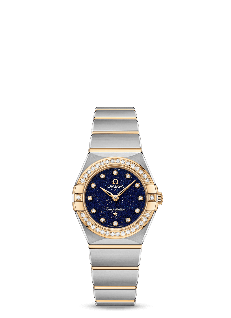 Omega Constellation en acier jaune en or Diamants Replique Montre 131.25.25.60.53.001